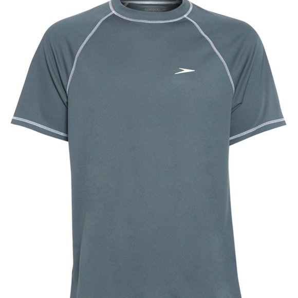 Speedo Block The Burn Gray Short Sleeve Shirt - Picture 1 of 8